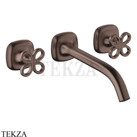Dornbracht COYA Смеситель для раковины на 3 отв. 241, внешняя часть 36717424-43, Dark Bronze сатинированный