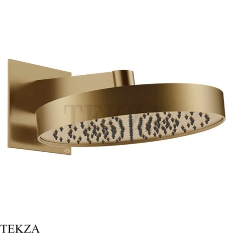 Gessi Incastri Верхняя лейка D30 с кронштейном из стены 63049-726, бронза Brushed