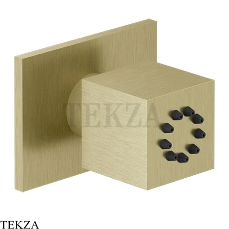 Gessi Rettangolo shower BODY JETS Боковая форсунка поворотная 20172-727, Brushed Brass PVD