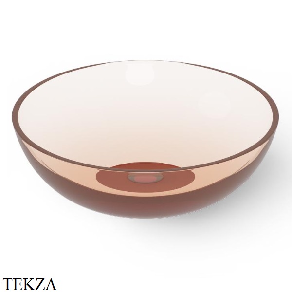 Dea Design Washbasins Раковина настольная D40 см Glasstech DD9038 400 R9, Brown Copper R9