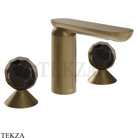 Gessi Perle Смеситель для раковины на 3 отв., без гарнитура 74225-791, бронза Deep