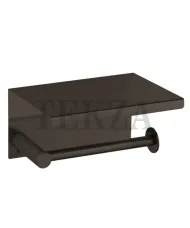 Boheme Uno Держатель для туалетной бумаги с крышкой-полочкой Uno 10971-GM Gun Metall