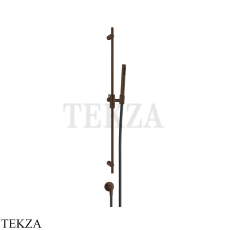 Gessi Habito CESELLO Штанга в комплекте с душевой лейкой и выводом воды 70442-845, Dark Bronze