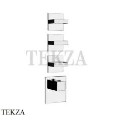 Gessi Rettangolo WELLNESS Термостат 3 выхода, внешняя часть 43216-031, хром глянец Gessi Rettangolo WELLNESS Термостат 3 выхода, внешняя часть 43216-031, хром глянец