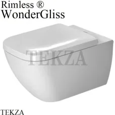 Duravit Happy D.2 Унитаз подвесной, без ободка 22220900001, сиденье микролифт SoftClose, WonderGliss, белый глянец