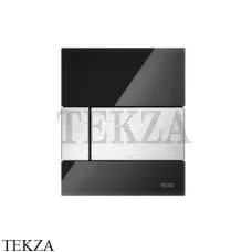 TECE Square Панель смыва для писсуара 9242806, стекло черный глянец, клавиша нержавеющая сталь