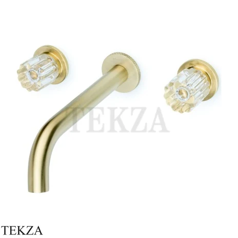 Boheme Elegante Смеситель для раковины на стену, на 3 отверстия 152-2-MG-EL, матовое золото (MAT GOLD)