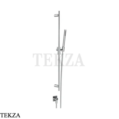Gessi Inverso Diamantato Штанга в комплекте с душевой лейкой и выводом 73641-031, Хром глянец