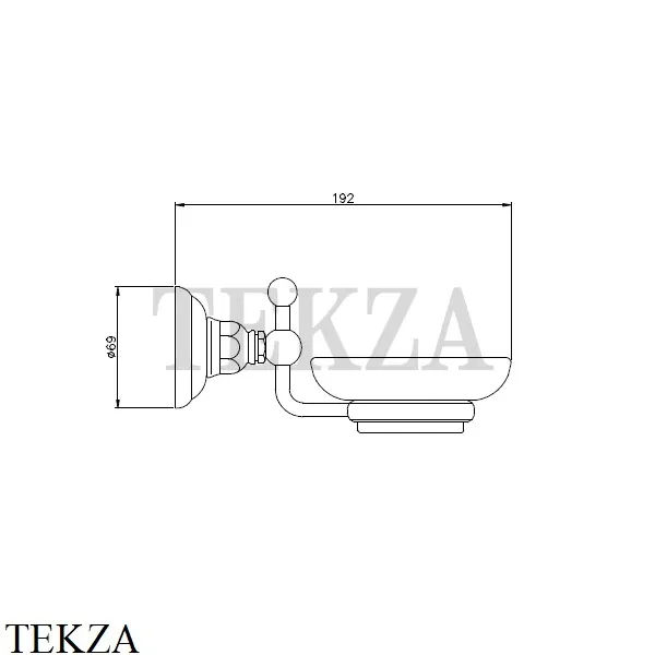 Nicolazzi CLASSICI Мыльница настенная, керамика белая 1487GB, золото глянец