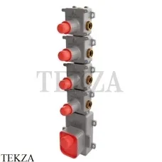 FIMA Carlo Frattini Встраиваемая часть термостатического смесителя для душа F2464, 4 потока