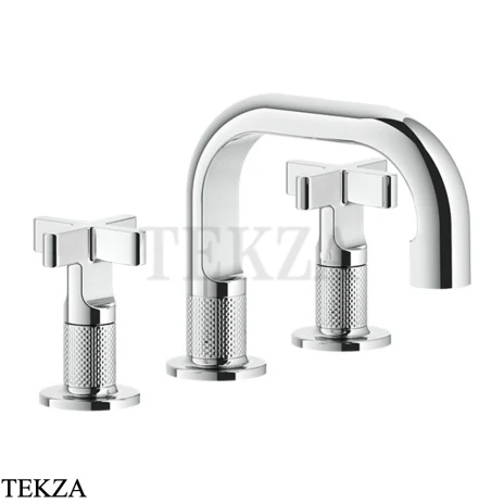 Gessi INCISO+ Смеситель для раковины на 3 отверстия, без гарнитура 58112-031, хром глянец