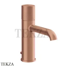 Gessi Habito  DIAMANTATO Смеситель для раковины, с донным клапаном 70601-708, Copper Brushed