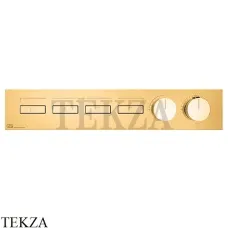 Gessi HI-FI Термостатический смеситель на 4 потока, внешняя часть 63016-246, Gold PVD