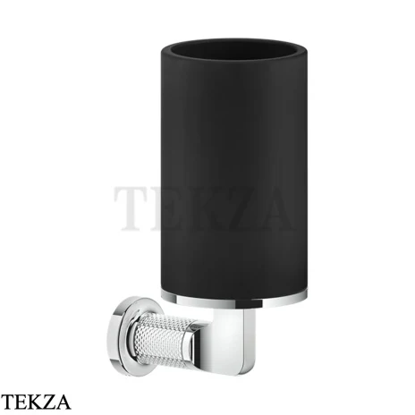 Gessi INCISO accessories Стакан настенный для зубных щеток, черный 58508-031, хром глянец