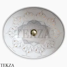 Kohler Caxton Caravan Persia Раковина встраиваемая K-14218-SR2-0, с росписью белый