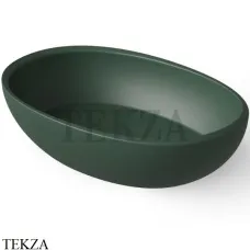 Dea Design Washbasins Раковина настольная овальная Solid Surface DD9077 600 11, Dark Green №11