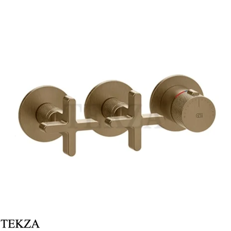 Gessi INCISO SHOWER Термостатический смеситель, 2 потока, внешняя часть 58434-791, Deep Bronze Br. PVD