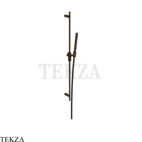 Gessi Incastri Штанга в комплекте с душевой лейкой и шлангом 75042-845, бронза Dark Brush