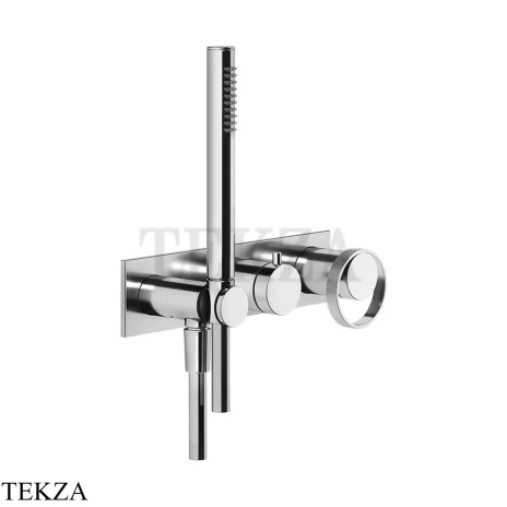 Gessi ANELLO Смеситель для душа 2 потока, с гарнитуром, внешняя часть 63343-031, хром глянец