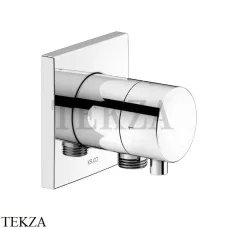 Keuco IXMO Comfort Вентиль запорный, 3 потока, с выводом шланга, квадрат, внешняя часть 59549011102, хром глянец