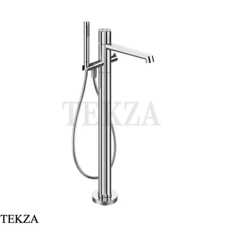 Gessi Ludovica Смеситель для ванны напольный crystals, с гарнитуром 76328-031, хром глянец
