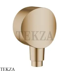 Hansgrohe Fixfit S Шланговое подсоединение с клапаном обратного тока 26453140, Brushed Bronze