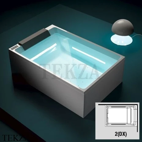 Gruppo Treesse Soul Ванна с гидромассажем 18 форсунок, подушка, в угол V408R 2(DX), белый глянец