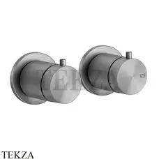 Gessi 316 SHOWER Термостат для душа на 3 выхода, внешняя часть 54236-239, Steel Brushed