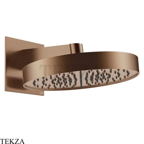 Gessi Incastri Верхняя лейка D30 с кронштейном из стены 63049-708, медь Brushed