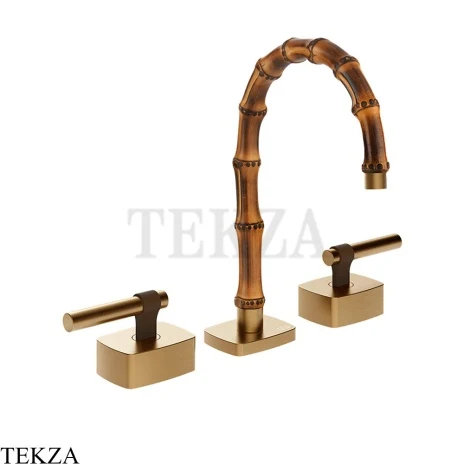 Gessi Jacqueline Смеситель для раковины на 3 отв., без донного клапана 77011-726, бронза Brushed