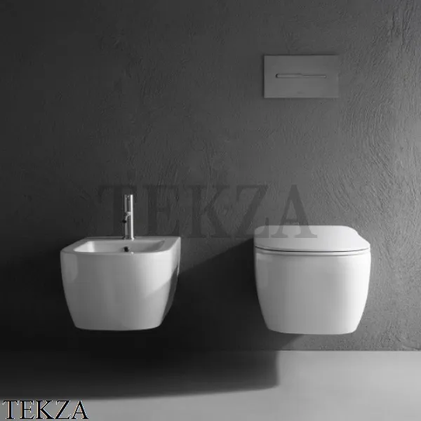 Antonio Lupi KOMODO Унитаз подвесной матовый, без ободка, сиденье микролифт, белый матовый