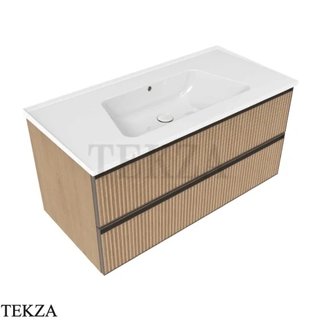 Flaminia Bloom тумба подвесная Cubika без раковины 105×50×50 см, 2 ящика, натуральный дуб Rovere Greca