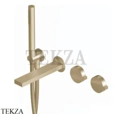 Ritmonio Dot316 Смеситель для ванны с гарнитуром, внешняя часть PR50EC202 ICX, Champagne Stainless Steel