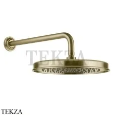 Gessi VENTI20 Верхний душ 300 с настенным креплением 65149-727, Brushed Brass