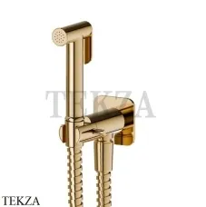 Newform Гидроершик настенный WC с держателем 881.61.020, золото глянец