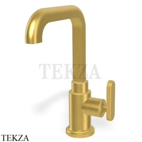 FIMA Carlo Frattini Park Line Смеситель для раковины высокий, с донным клапаном F1321LOS, Brushed gold