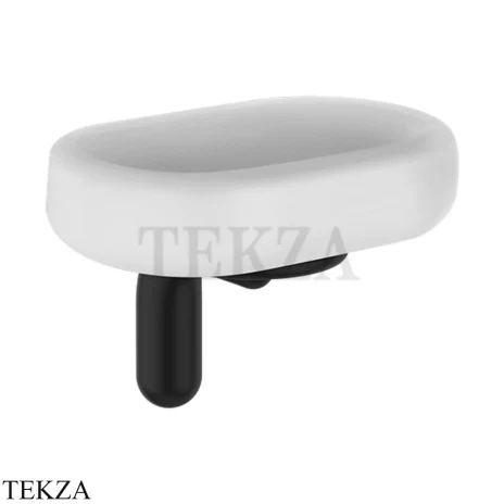 Gessi Goccia Мыльница настенная, белая керамика 38001-299, Matte Black