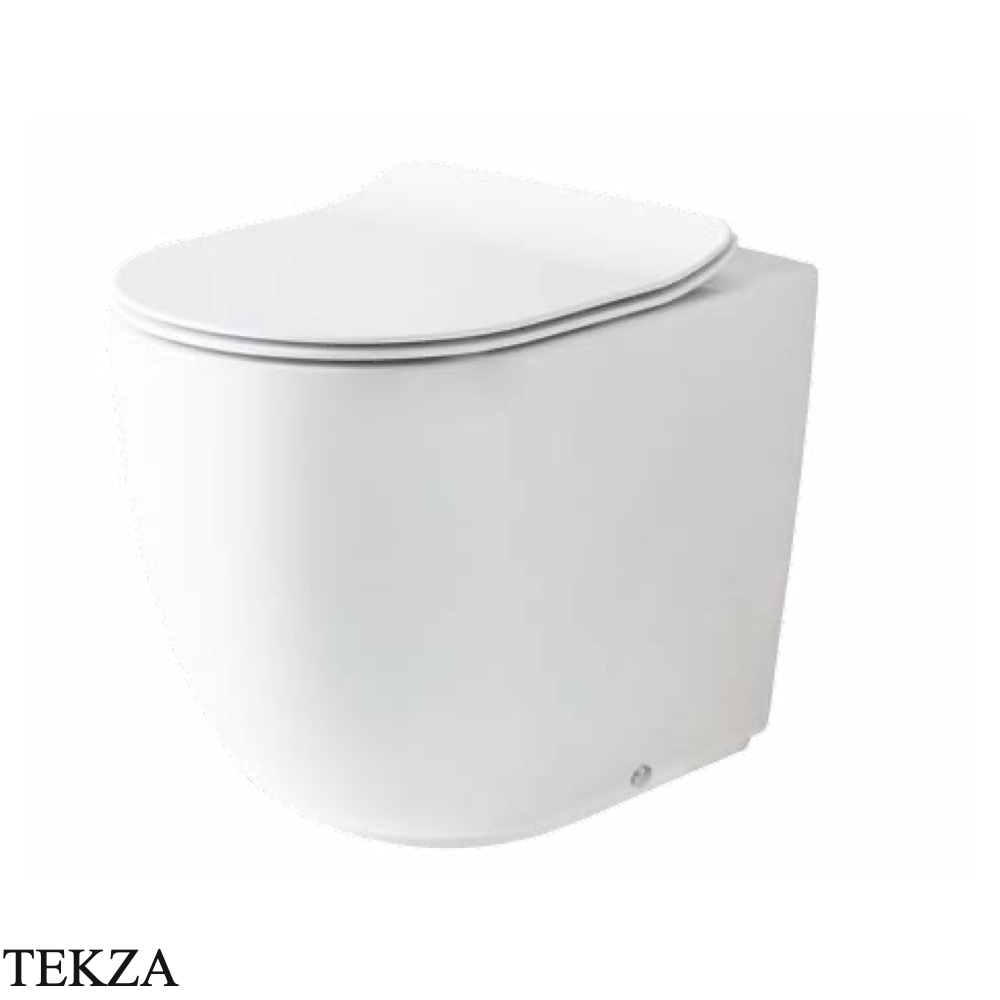ArtCeram File 2.0 унитаз приставной чаша без ободка The.Rimless слив в пол/стену FLV005 01 30, белый глянец
