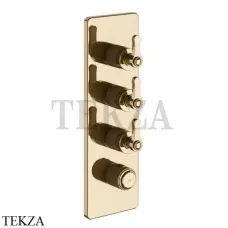 Gessi VENTI20 Термостат для душа, 3 потока, внешняя часть 65204-735, Warm Bronze PVD