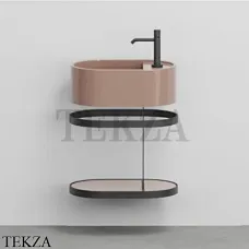 Cielo Les Petites Ovale Консоль с раковиной LPLAO46, керамическая полка, Ninfea Cielo Les Petites Ovale Консоль с раковиной LPLAO46, керамическая полка, Ninfea