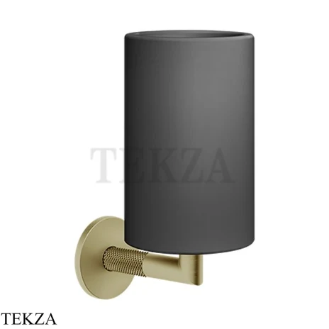Gessi ANELLO Стакан настенный, композит черный 63708-727, Brushed Brass PVD