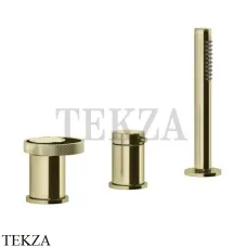 Gessi ANELLO Смеситель на борт ванны без излива, с гарнитуром 63347-710, Brass PVD