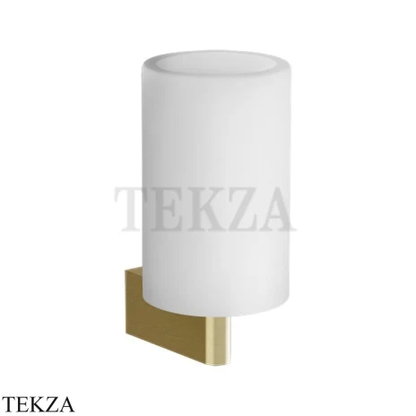 Gessi Origini Стакан настенный с держателем, белый 66407-727, Brushed Brass PVD