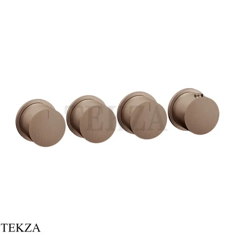 Gessi Habito Bath-shower Термостат на 3 потока, внешняя часть 63436-708, Copper Brushed