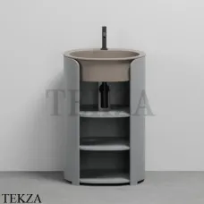 CIELO I Catini Tiberino Тумба отдельностоящая CAMTL, с 3-мя полками, слив в стену, Brina-Arenaria