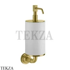 Gessi VENTI20 Дозатор для жидкого мыла настенный белый 65413-716, Gold Br. PVD