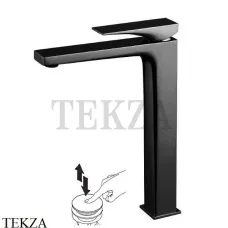 FIMA Carlo Frattini Zeta Смеситель для раковины, с донным клапаном F3961/HNNS, черный матовый