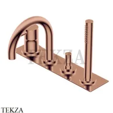 Ritmonio Diametro35 S Смеситель для ванны с гарнитуром PR52EG102 F33, Brushed Rose Gold