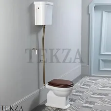 GSI CLASSIC Унитаз напольный с высоким бачком, слив в стену, сиденье с микролифтом, белый глянец