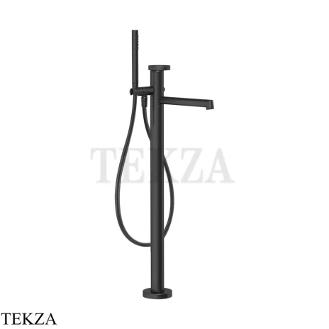 Gessi ANELLO Смеситель для ванны напольный, с гарнитуром 63328-299, Black XL